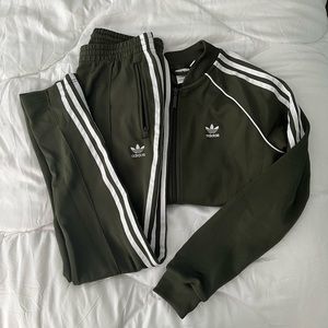 ADIDAS Olive Green Matching Track Suit